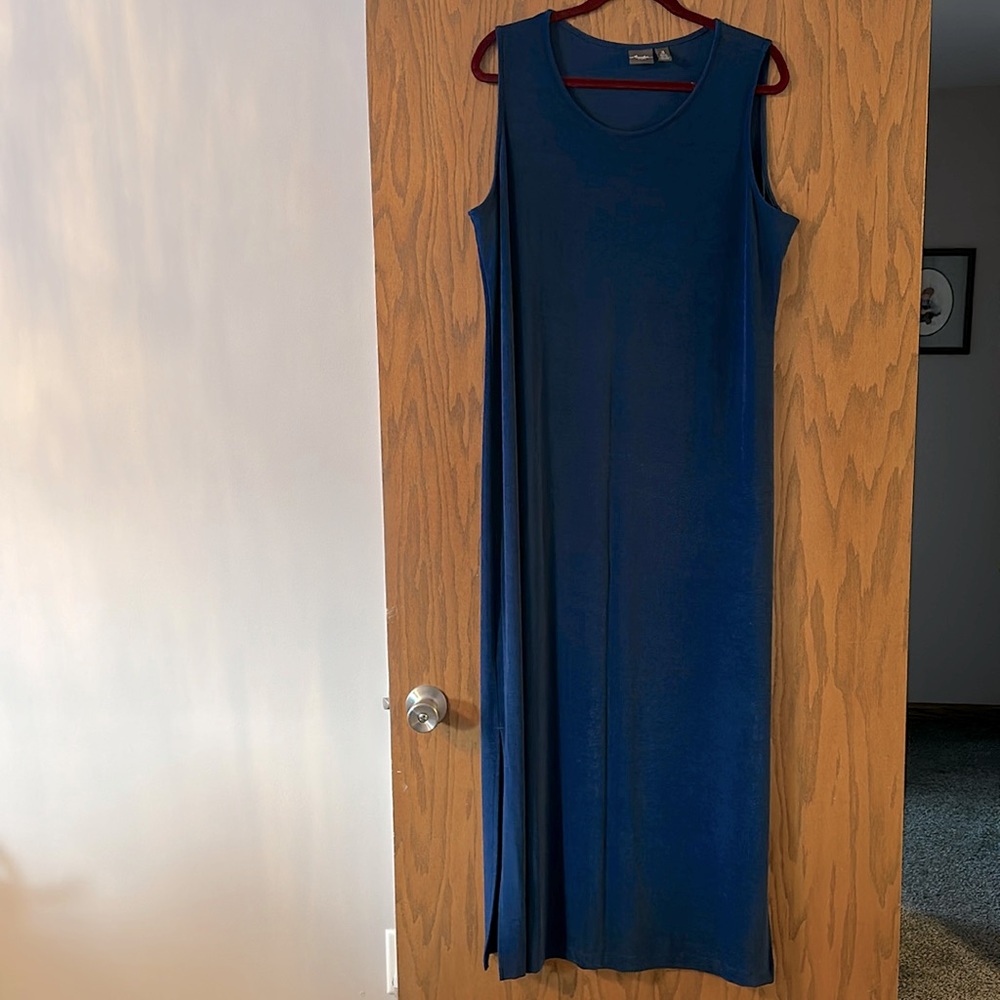 Beautiful long, Chicos travel wear leisure knit dress their  size 3